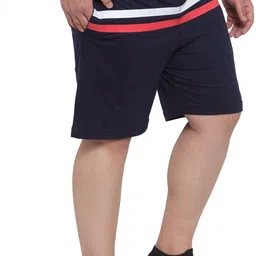 pluss Striped Men Blue Bermuda Shorts image 3