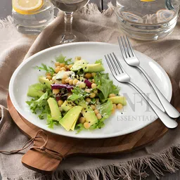 nfi essentials Stainless Steel Fork Set of 6, Premium Table Fruit Forks Set for Home & Kitchen Stainless Steel Dessert Fork, Dinner Fork, Fruit Fork, Salad Fork Set image 4