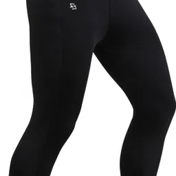 sportinger Solid Men Black Tights-picture-17