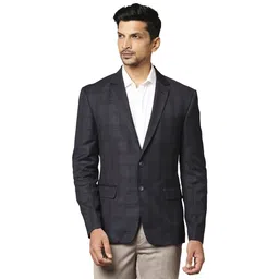 park avenue Men Checkered Single Breasted Formal Blazer image 1