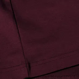 tripr Men Solid V Neck Cotton Blend Maroon T-Shirt image 5