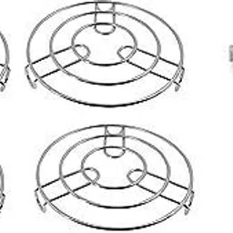 Heavy Stainless Steel Hot Pan/Pot Stand Mat/ With Wire Tong Pakkad -(1) Glossy Trivet-image-47