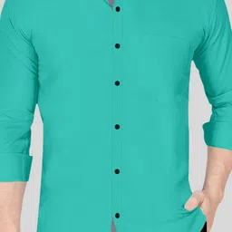 vtexx Men Regular Fit Solid Spread Collar Formal Shirt image 4