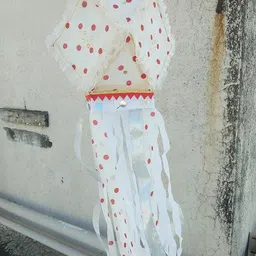 decocrafts Hand-Made Cloth Kandil Diwali Lamp/Diwali Festival Hanging Light Lantern White Cloth Hanging Lantern-picture-10