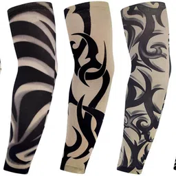 Polyester Arm Sleeve For Men & Women With Tattoo-image-1