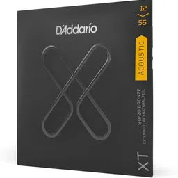 d'addario Acoustic XTABR1256 XT 80/20 Bronze Coated, Light Top/Medium Bottom Gauge 12-56 Guitar String-picture-13