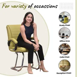 ratison Director Principal Manager Reception Visitor/Study/Office Chair Leatherette Office Arm Chair image 4