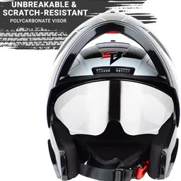 steelbird SBA-7 Huracan ISI Certified Flip-Up Helmet for Men and Women with Sun Shield Motorbike Helmet image 3