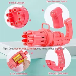 vishwas enterprise 8 Hole Bubble Maker Gatling Machine Toy for Kids Solution A46 Water Gun_VS18 Water Gun image 3