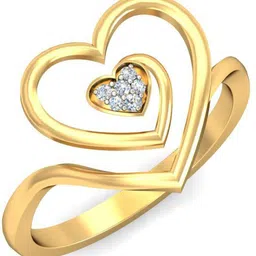 avsar AVR641YB 14kt Cubic Zirconia Yellow Gold ring image 4