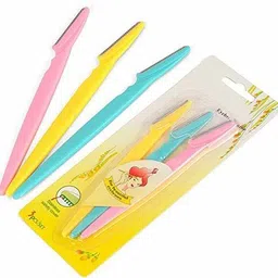 Eyebrow Facial Hair Remover , Neck, Upper Lips as well as Unnecessary Hairs Elsewhere Shaper Shaver Razor Tool. stainless steel eyebrow knife / eyebrow trimmer ( Set of 3 Pcs ) (Pack of 3), Women-image-24