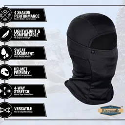 bismaadh Black Bike Face Mask for Men & Women image 3