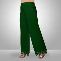 kiran impex Pack of 2 Women Straight Fit Multicolor Lycra Blend Trousers image 3