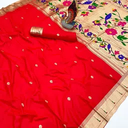 sindharat fashion Woven Paithani Cotton Silk Saree-picture-15