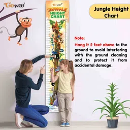 go woo Periodic Table Chart and JUNGLE HEIGHT CHART | Set of 2 charts 1 Educational + 1 Height Chart | A Dynamic Pack of the Periodic Table Chart and Jungle Height Chart Paper Print image 5