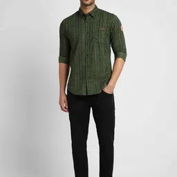 peter england Men Slim Fit Printed Casual Shirt image 4