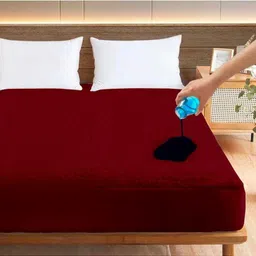 life saver Queen Size Fitted Terry Cotton Breathable, Stretchable, Waterproof Mattress Cover-picture-15