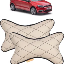 autofit Beige, Black Leather Car Pillow Cushion for Volkswagen-picture-12