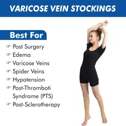 accusure VARICOSE VEIN STOCKINGS (BELOW KNEE) Knee Support image 4
