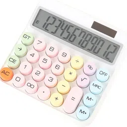 nilzone Creative Colorful Candy-Colored Electronic Calculator,12 Digit Large LCD Display Basic Calculator-picture-19
