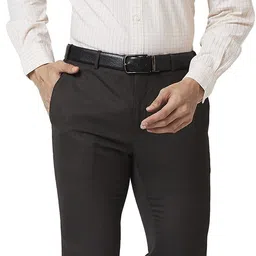 raymond Men Slim Fit Brown Polyester Trousers image 5