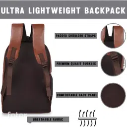 backpackers Large 35 L Laptop Backpack Vegan leather bag image 4