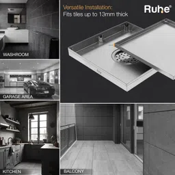 ruhe Floor Stainless Steel Push Down Strainer image 5