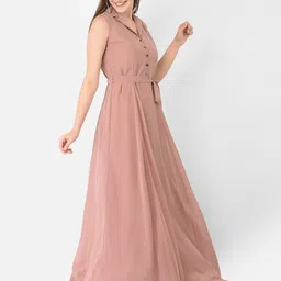 eavan Women Maxi Beige Full Length Dress image 2