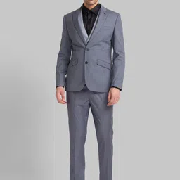 park avenue Men 3 Piece Set Solid Suit-picture-30