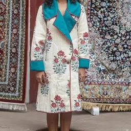 navyas fashion Cotton Floral Print Coat For Women image 3