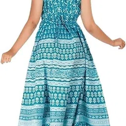 houseofcommon Women Fit and Flare Multicolor Ankle Length Dress image 2