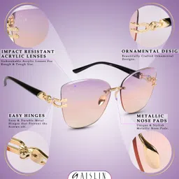 aislin UV Protection, Gradient Cat-eye, Wayfarer Sunglasses (60) image 2