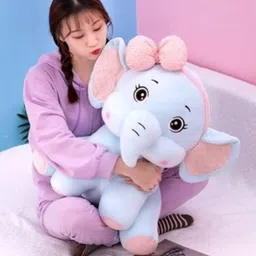 dunky Teddy Bear Cute Bow Elephant Soft Toys - 24 cm image 2