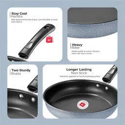 lazywindow Premium Quality Nonstick Fry Pan 22 cm diameter 1 L capacity image 2