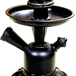 puff king Hookah Pot Kharbuza Shaped Black. 12 inch Glass Hookah image 4