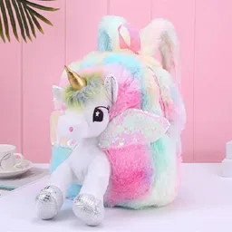 blingnbeats Toy Unicorn Premium Plush Bag for 2 to 6 years kids 10L School Bag-picture-10