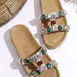 the white pole Women Flats Sandal-picture-24