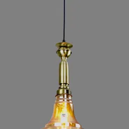 VINTAGE INDUSTRIAL ANTIQUE FINISH GOLDEN GLASS HANGING PENDANT CEILING LIGHT-08 Pendant Lamp Ceiling Lamp-image-38