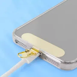 IshanyaLiving Golden 360° Rotatable Phone Tether Tab (2-Pack), Lanyard Patch/gasket Phone Charm image 3