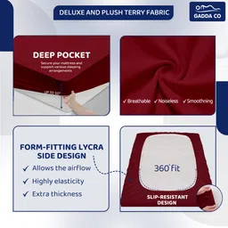 gadda co Fitted King Size Waterproof, Stretchable, Breathable Mattress Cover image 4