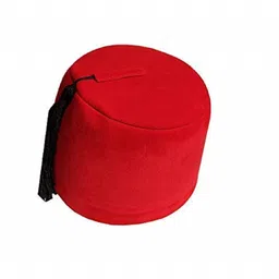 h.n. traders Mirza Ghalib Cap - Red Turkey Fez Hat, Traditional Headwear (Pack of 2, Size 56) Solid Prayer Cap image 2