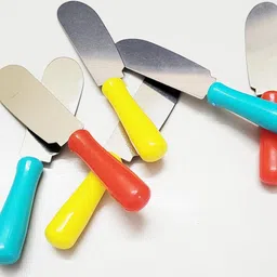 jiyancreation Multipurpose Lightweight Small Butter Knife Spreader with Plastic Handle Stainless Steel Butter Spreader Set image 5