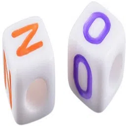 bbs deal 500 Pieces 6mm DIY White Colorful Acrylic Alphabet Letter Cube Beads for jewelry making, Bracelets, Necklaces,Children's Educational Toys, Key Chains and Kids Jewelry image 2