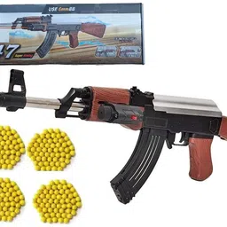 indusbay 24 Inch AK47 Plastic Bullet Toy Gun with 1000 BB Bullets & Loader Mechanism Guns & Darts-picture-19