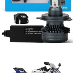 Universal 130W M3 H4 New Model LED Bulb AC/DC LED Headlight Bulb White sg63 Interior Light Car, Motorbike LED for Hero (12 V, 130 W)-image-5