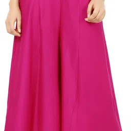 auraori Style Grace Women Flared Pink Viscose Rayon Trousers-picture-42