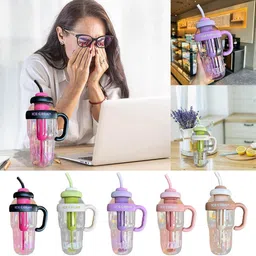 diyalux Stylish Straw Bottle Series 1400 ml image 4