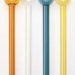 agnix Durable 4 Pcs Multicolor Glass Pipe 6 Inch Fume Pipe Oil Burner Pipe Combo Borosilicate Glass Outside Fitting Hookah Mouth Tip image 4