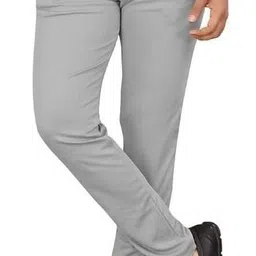 rp sports Men Slim Fit Grey Lycra Blend Trousers-picture-30
