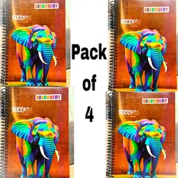 uniqpal Cheapest pack of 4 Spiral Notebook(200pages) A4 Notebook Rulled 200 Pages image 5
